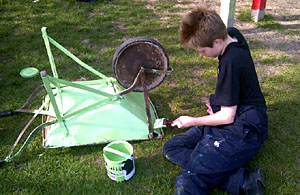 Painting wheelbarrows