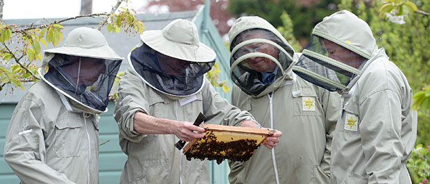 Tim Jackson, Sparsholt College Principal, John Cosburn, Lord Malmesbury and Adrian Kelly