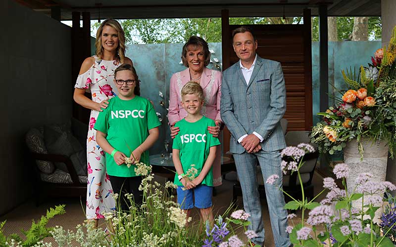 Chris Beardshaw in the NSPCC Garden