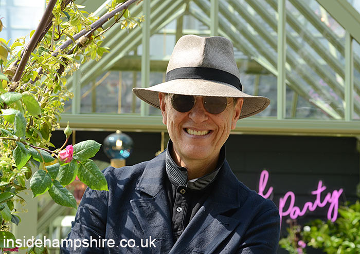 Richard E Grant at the Alitex stand